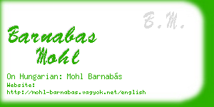 barnabas mohl business card